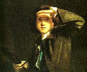Sir Joshua Reynolds self-portrait shading the eyes Sweden oil painting artist